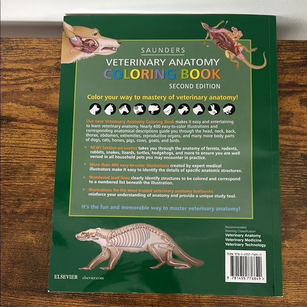 Veterinary Anatomy Coloring Book - Second Edition - Picture 2 of 2